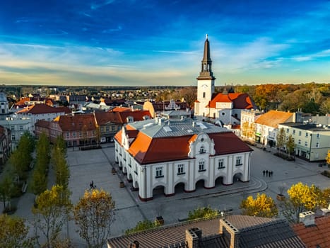 Architecture of Jarocin old town in Greater Poland Voivodeship, Poland