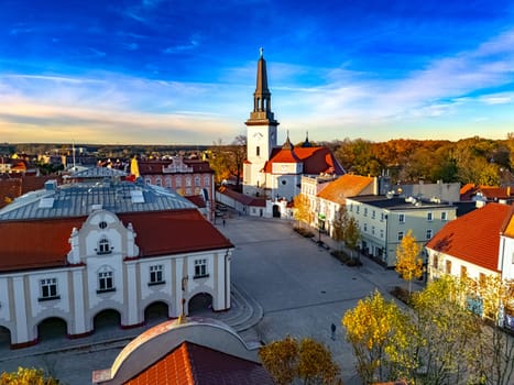 Architecture of Jarocin old town in Greater Poland Voivodeship, Poland