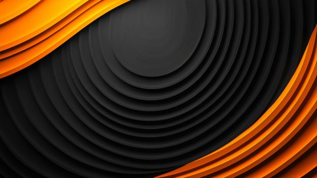 A hyper-detailed, high-resolution 3D rendering showcasing an abstract design in rich orange and black tones. The composition combines natural textures with a modern, high-contrast aesthetic, resulting in a visually compelling image that emphasizes depth and detail.