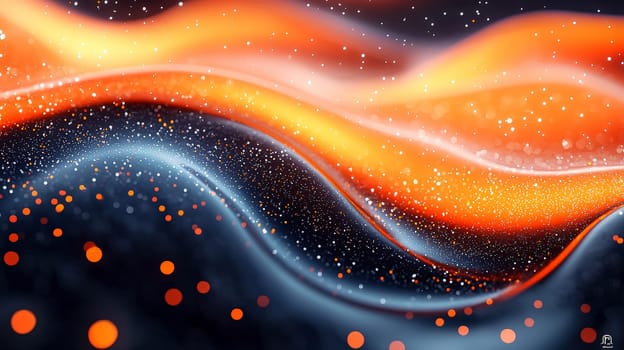 A hyper-detailed, high-resolution 3D rendering showcasing an abstract design in rich orange and black tones. The composition combines natural textures with a modern, high-contrast aesthetic, resulting in a visually compelling image that emphasizes depth and detail.