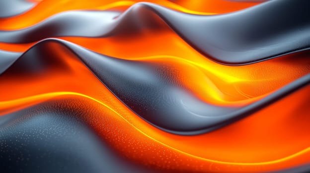 A hyper-detailed, high-resolution 3D rendering showcasing an abstract design in rich orange and black tones. The composition combines natural textures with a modern, high-contrast aesthetic, resulting in a visually compelling image that emphasizes depth and detail.