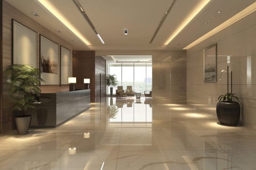 Simple and elegant business environment with minimalistic decor.