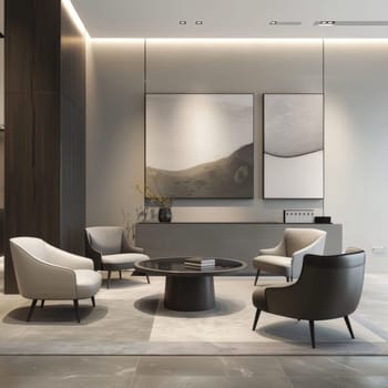 Simple and elegant business environment with minimalistic decor.