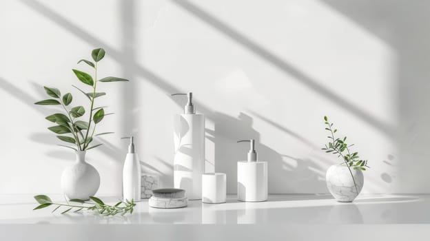 Professional mockup arrangement featuring products on a pristine white backdrop.