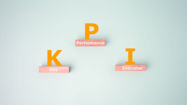 Key Performance Indicators, KPI concept, with icons of strategy, Objective, performance, Optimization to measure achievement versus planned target and achieve the right success for business.