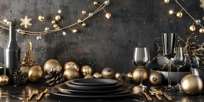 Sophisticated mockup arrangement showcasing opulent decoration for a glamorous presentation.
