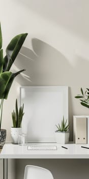 Sleek and elegant mockup setup with a neutral background.