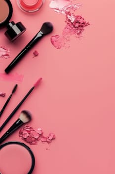 Stylish layout with room for text or logo placement alongside makeup.
