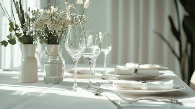 Sophisticated simplicity characterizes this minimalist party theme