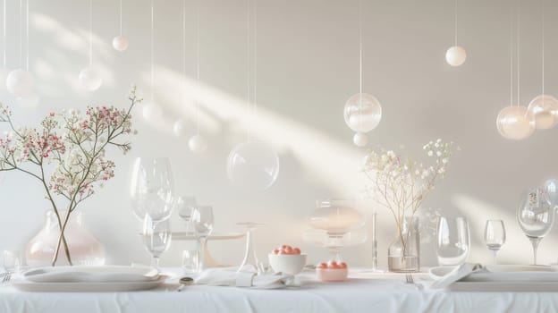 Understated beauty shines through in every aspect of this minimalist party