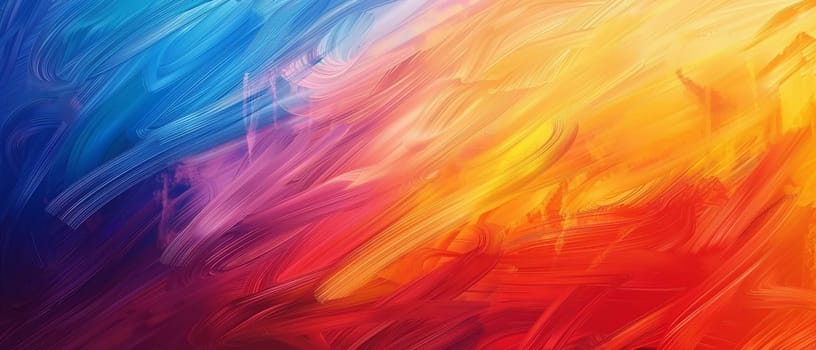 Panoramic teal fluid blue orange violet color gradient backdrop for wallpapers. Background with grainy texture effect for poster, banner or landing page and other your design