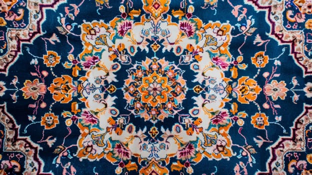 Luxury Indian Rug - backdrop. Old Turkish kilim. Vintage Persian carpet, tribal texture. Ethnic textile. Perfect abstract frame design - background