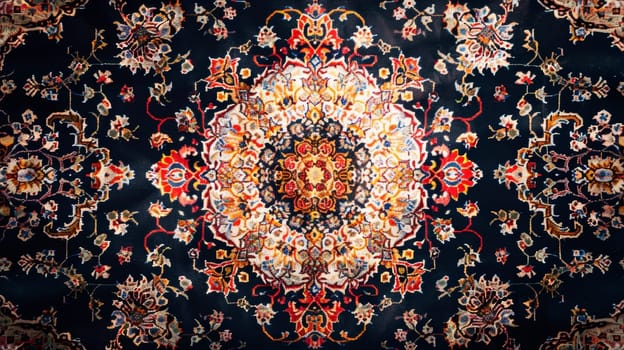 Luxury Indian Rug - backdrop. Old Turkish kilim. Vintage Persian carpet, tribal texture. Ethnic textile. Perfect abstract frame design - background