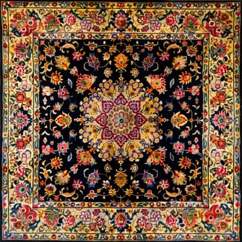 Luxury Indian Rug - backdrop. Old Turkish kilim. Vintage Persian carpet, tribal texture. Ethnic textile. Perfect abstract frame design - background