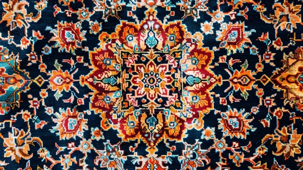 Luxury Indian Rug - backdrop. Old Turkish kilim. Vintage Persian carpet, tribal texture. Ethnic textile. Perfect abstract frame design - background