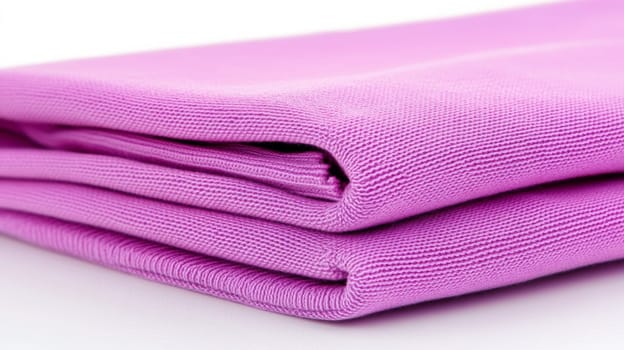 Macro image of stack of folded laundry. The edges are crisp and the texture of the fabric is barely noticeable, giving you the feeling of fresh, well-groomed linen.