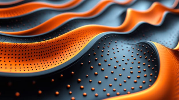 A hyper-detailed, high-resolution 3D rendering showcasing an abstract design in rich orange and black tones. The composition combines natural textures with a modern, high-contrast aesthetic, resulting in a visually compelling image that emphasizes depth and detail.
