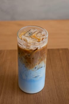 Fresh cold coffee drink with ice, stock photo