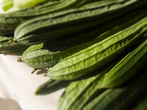 Fresh organic vegetables at local farmers market, stock photo
