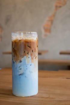 Fresh cold coffee drink with ice, stock photo