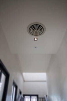 Cabin interior of high ceiling, stock photo