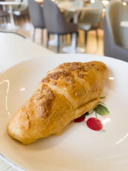 Delicious breakfast with fresh homemade bakery, stock photo