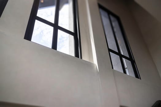 Cabin interior of high ceiling, stock photo