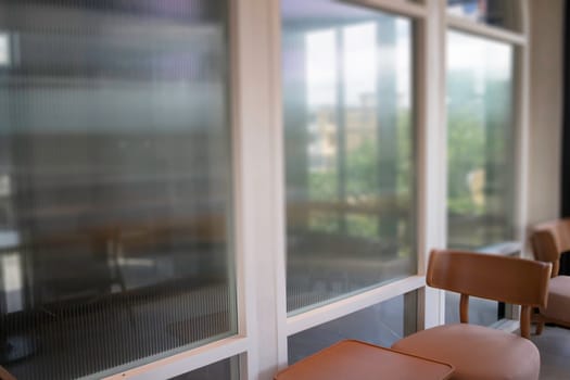 Cabin interior of high ceiling, stock photo