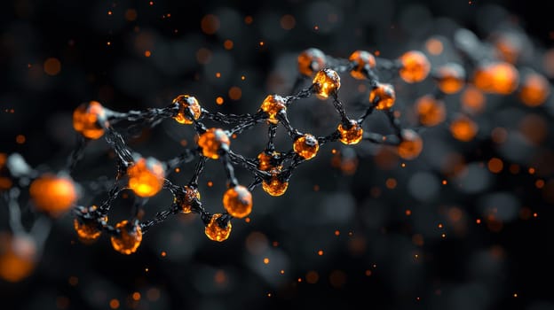 A hyper-detailed, high-resolution 3D rendering showcasing an abstract design in rich orange and black tones. The composition combines natural textures with a modern, high-contrast aesthetic, resulting in a visually compelling image that emphasizes depth and detail.