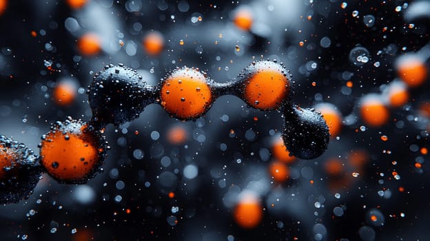 A hyper-detailed, high-resolution 3D rendering showcasing an abstract design in rich orange and black tones. The composition combines natural textures with a modern, high-contrast aesthetic, resulting in a visually compelling image that emphasizes depth and detail.