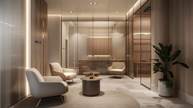 A sleek clinic space designed for psychologists