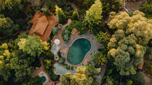 Aerial perspective showcasing holistic wellness