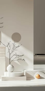 Artistic mockup setup showcasing decorative elements for a unique presentation.