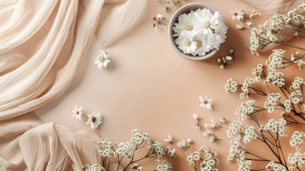 Chic mockup arrangement with intricate decoration for a fashionable presentation.