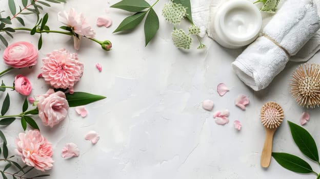 Beauty and wellness composition crafted with clear space for personalized text