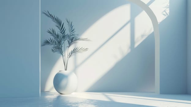 Bold use of shadow and light in silhouette mockup arrangement.