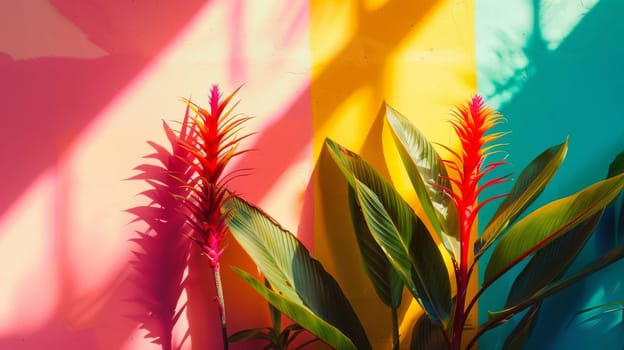 Bold shadows against a vibrant background capture the essence of wonder