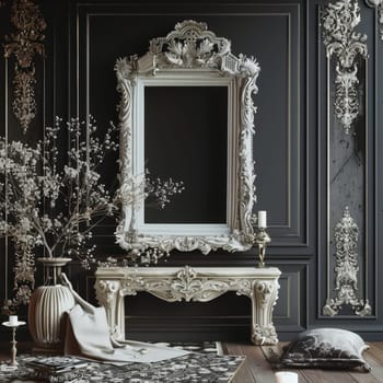 Chic mockup setup showcasing intricate decoration for a sophisticated presentation.