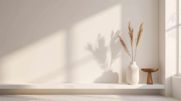 Clean and minimalist mockup setup with a neutral white backdrop.