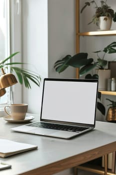 Clean and modern mockup design with a blank background.