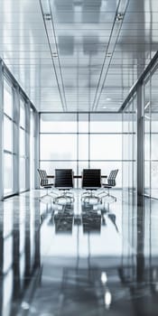 Clean and simple business scene with ample copy space.