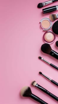 Copy space for promoting makeup tutorials or beauty workshops.