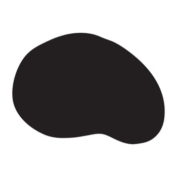Freehand shape hand painted with ink paint, isolated on white background. Vector illustration