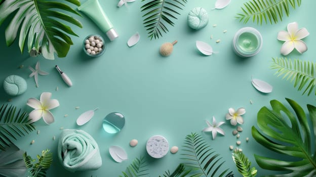 Copy-friendly depiction of beauty and wellness elements for customizable messaging