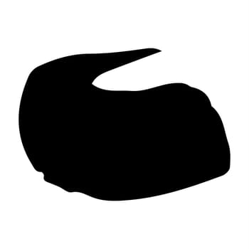 Swirl symbol, hand painted with ink brush, isolated on white background. Vector illustration.
