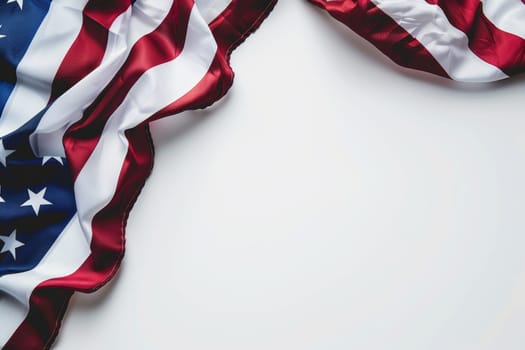 Crisp white background with American flag for Patriot Day.