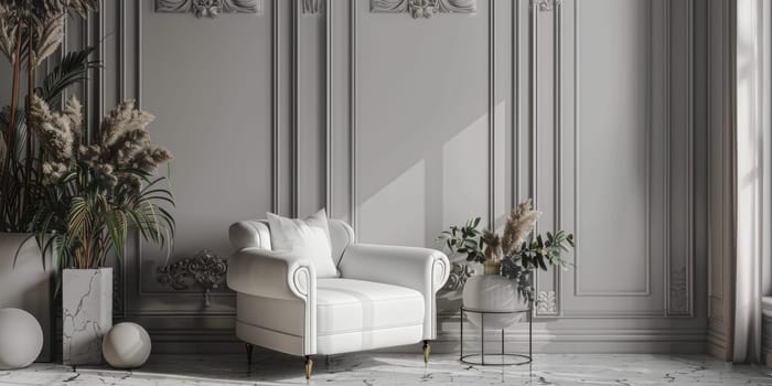 Elegant mockup setup adorned with ornamental details for a sophisticated look.