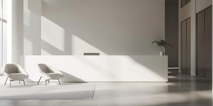 Elegant and minimal business environment with clean lines and simplicity.