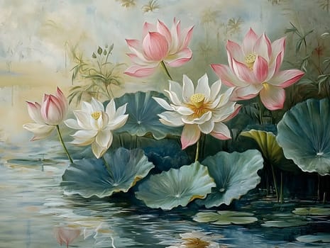 White Lotus Flower Blossom Floral Water Aquatic Pond Wallpaper