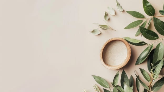 Minimalist mockup composition with a neutral background.